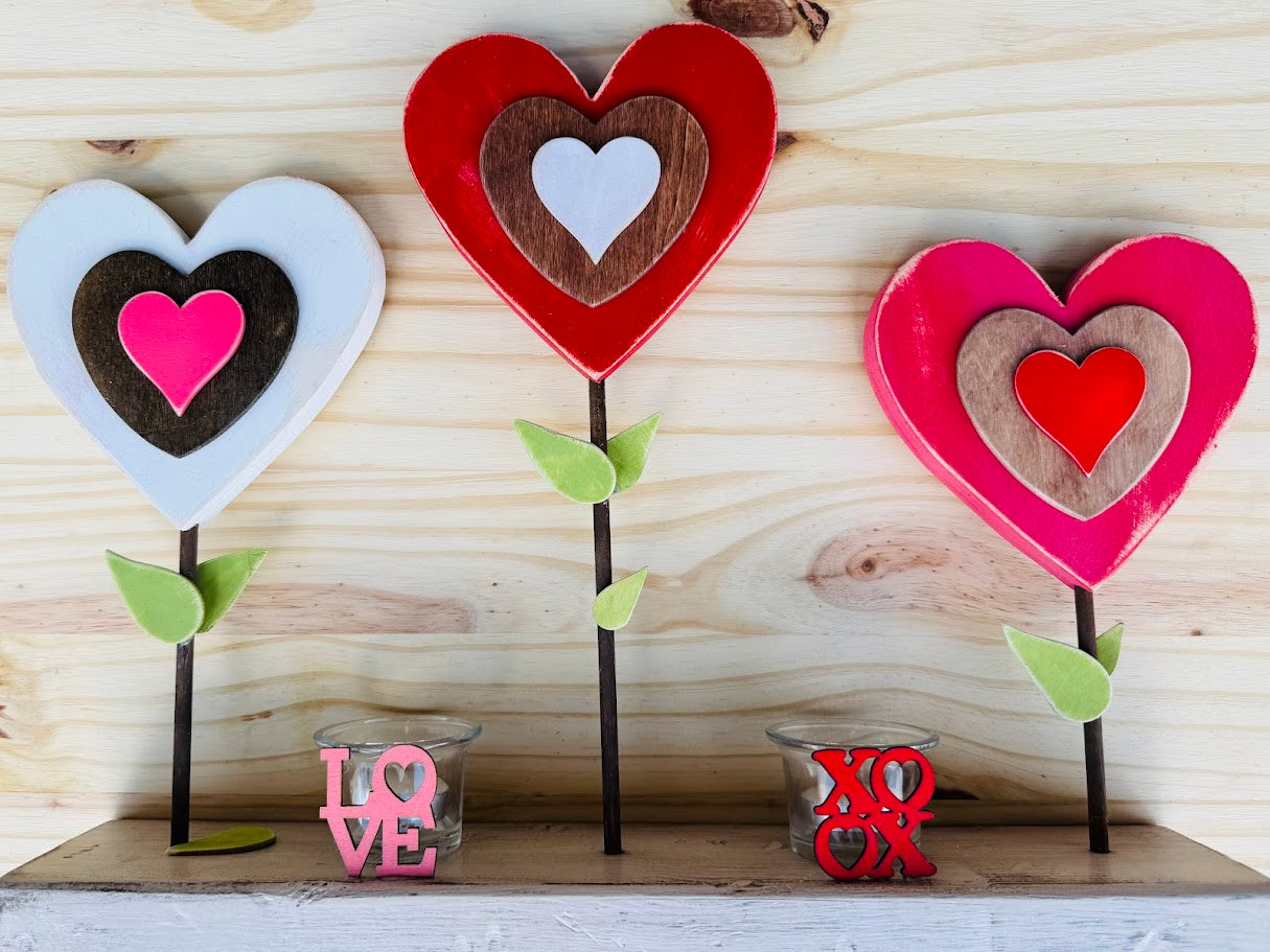 heart wood candle holder