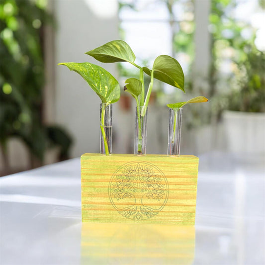3 Tube Propagator Tree Of Life Engraved 4in by 6in